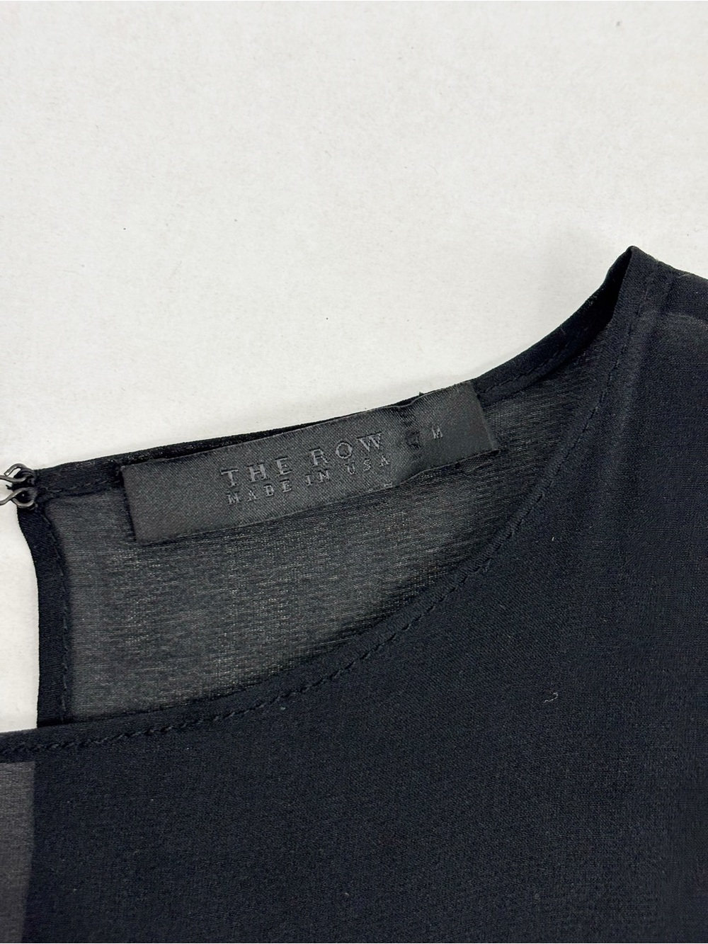 The Row Sheer Top Classic Midi Dress in Black Size M - Picture 9 of 15